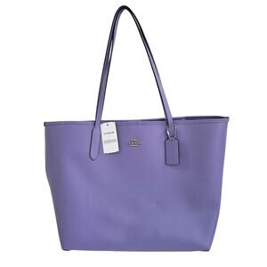 Coach | Bags | Coach Madison Leather North South Tote Black Violet